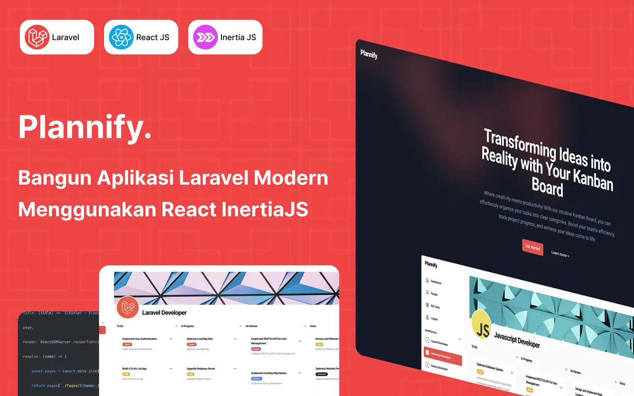 Kelas Bangun Aplikasi Laravel Modern Menggunakan React InertiaJS di BuildWithAngga